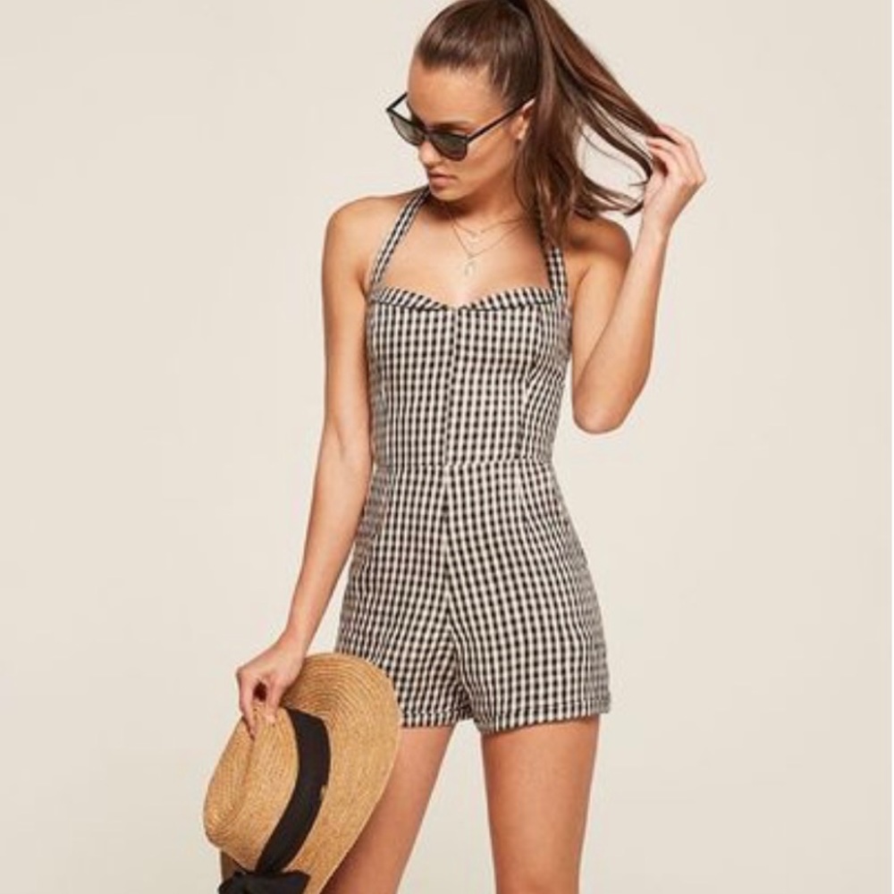 Reformation Bettie Linen Romper